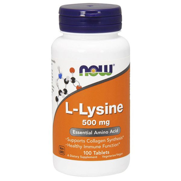 Лізин NOW L-Lysine 500 мг (100 табл) 07383-01 фото