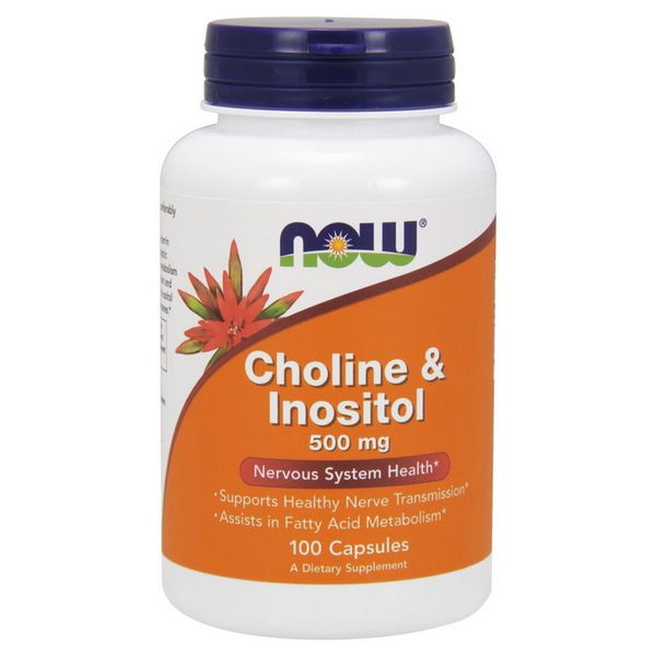 NOW Choline & Inositol 500 mg (100 caps) 08308-01 фото