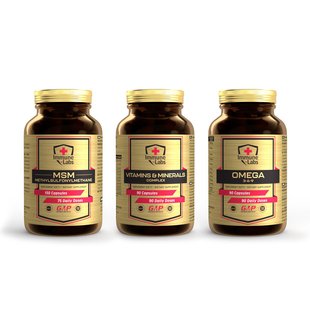 Vitamins & Minerals Complex (90 caps) + MSM (150 caps) + Omega 3-6-9 (90 caps) 22539-01 фото