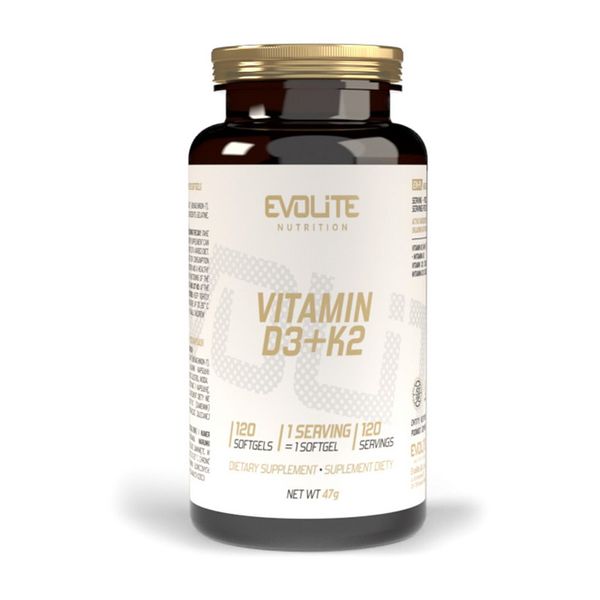 Evolite Nutrition D3+K2 (120 sgels) 22224-01 фото