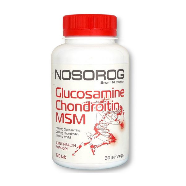 NOSOROG Глюкозамін Хондроїтин МСМ 120 таб (Glucosamine Chondroitin MSM) 10021-01 фото